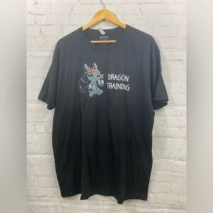 Dragons T-Shirt Mens Size XL Black Dragon Training Graphic by tee-turtle